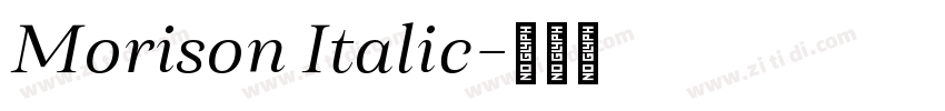 Morison Italic字体转换